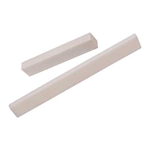 2-Pack Blank Bridge Bone Guitar Nuts & Saddle Set for Classical/Acoustic Guitar & Bass | Premium Replacement Parts for Guitar Repair & Maintenance | Perfect for DIY Luthiers & Musicians