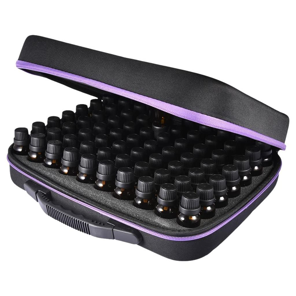 GANFANREN Essential Oil Holder Travel Case - Portable Storage Box for 5ml, 10ml, 15ml Aromatherapy Bottles & Roller Bottles - Perfect for Travel, Home, and Spa Use