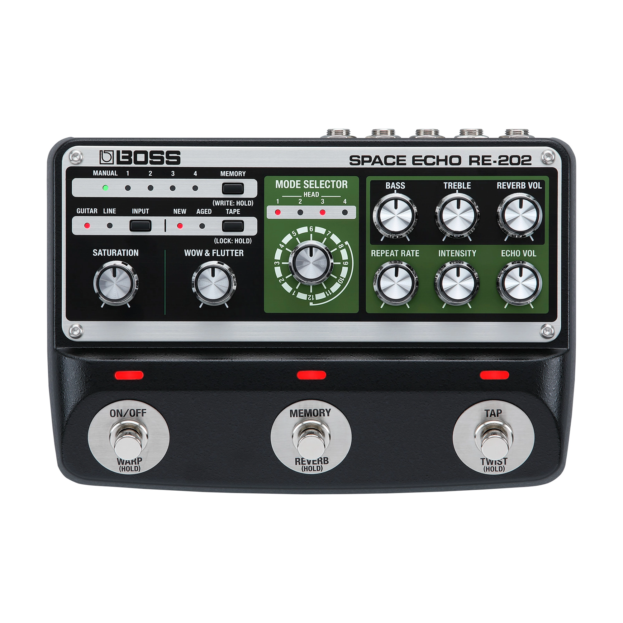 Boss RE-202 Space Echo Digital Delay Pedal - Vintage Tape Echo Emulation for Guitar & Studio - Perfect for Live Performances & Recording Sessions