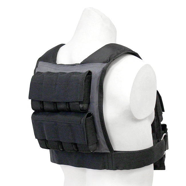 XM Fitness 55lbs Commercial Weighted Vest for Strength Training, Running & CrossFit - Adjustable Weight Vest for Men & Women