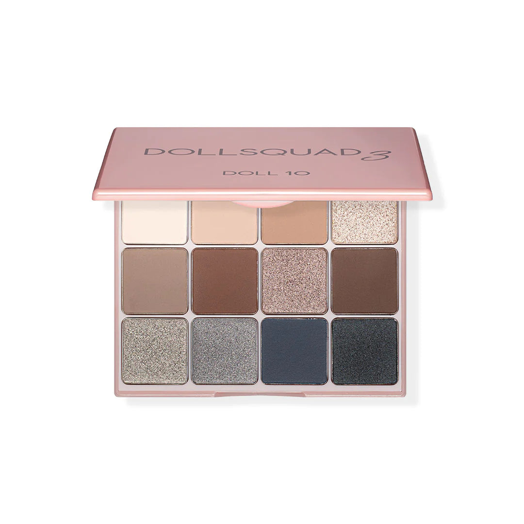 Doll 10 Squad Palette 3.0 - Professional Makeup Eyeshadow Palette with 12 Highly Pigmented Shades | Perfect for Everyday Wear, Party & Special Occasions