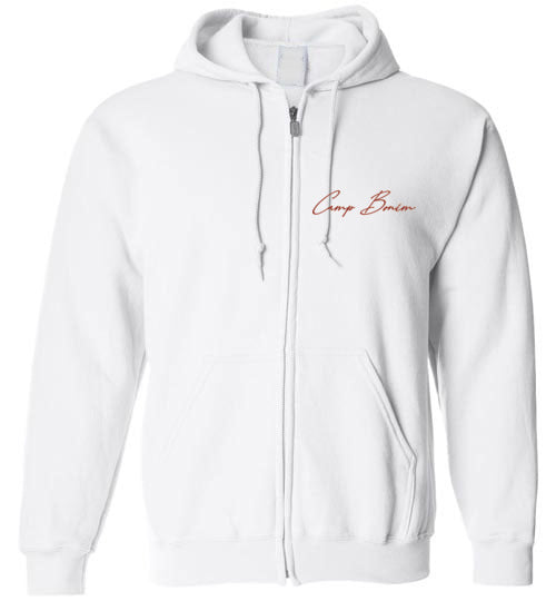 Bonim Zip Hoodie for Men & Women - Stylish Maroon Scrawl Pullover | Perfect for Casual Wear, Gym, and Outdoor Activities