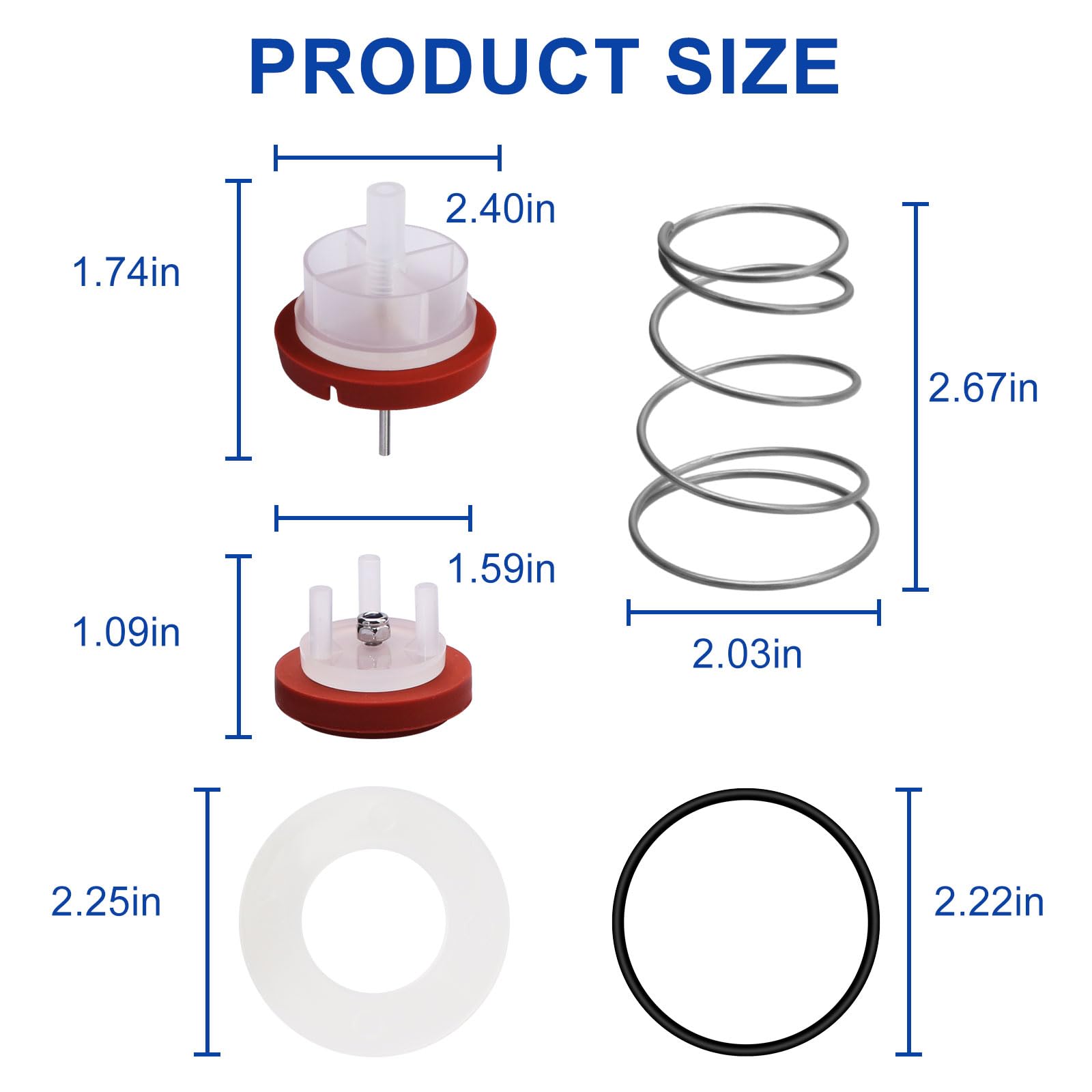 RK1-720A Pressure Vacuum Breaker Repair Kit - Compatible with Zurn Wilkins 1/2