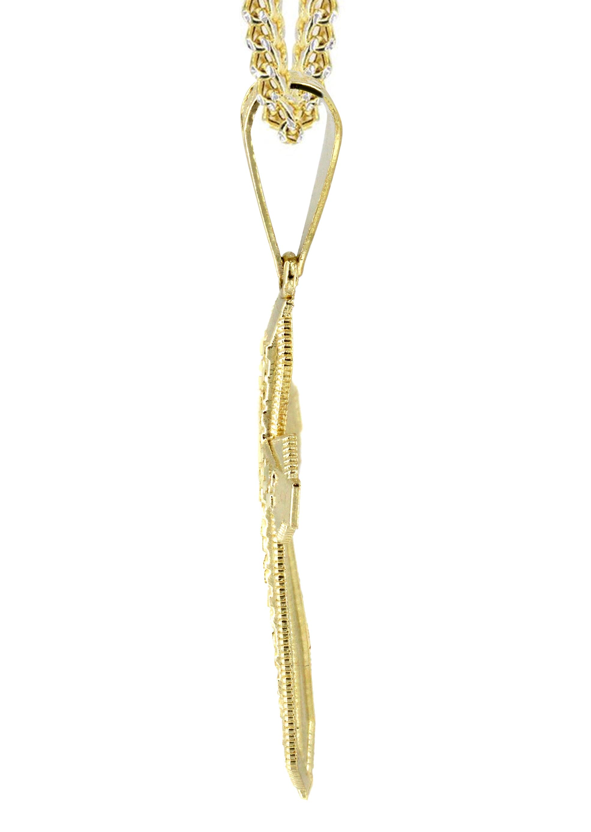 10K Yellow Gold Cross Necklace for Women - 13.7 Grams Durable Religious Jewelry - Perfect for Baptism, Confirmation & Everyday Wear