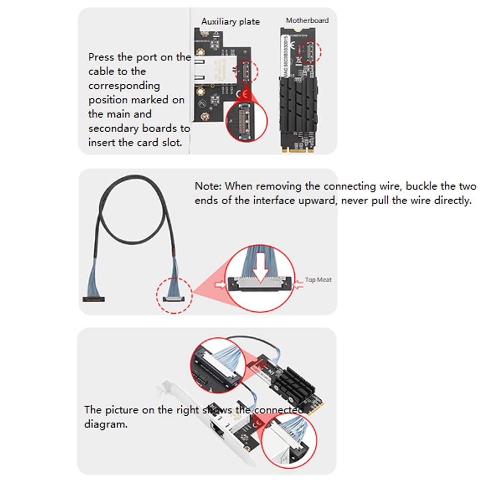 10Gbps Ethernet Network Card - LAUGHERER 1-Port RJ45 PCIe Adapter with AQC107 Chip, Compatible with M.2 B Key & M Key (10G/2.5G/1G) for High-Speed LAN Connectivity - Ideal for Gaming, Server Upgrades & 4K Streaming