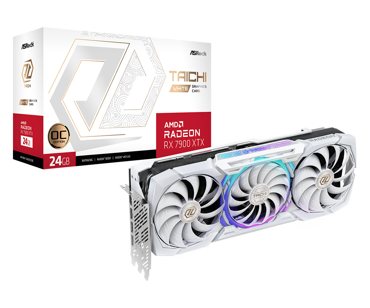 ASRock Radeon RX 7900 XTX 24GB GDDR6 Gaming Graphics Card - High Performance 4K/8K GPU for PC Gaming, Video Editing & 3D Rendering