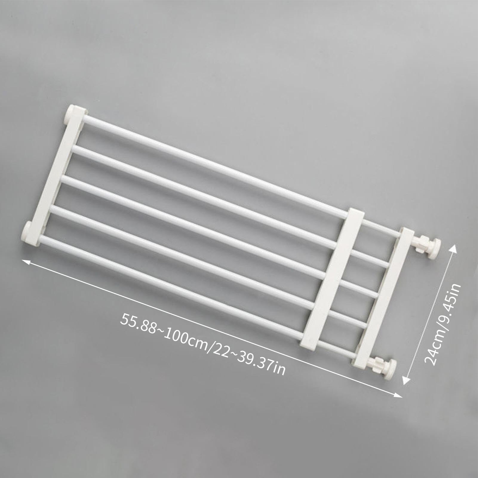 No Drill Retractable Pet Gate for Dogs & Cats - Extra Wide 75-135cm, Height 42cm - Indoor Safety Barrier for Stairs, Doorways & Hallways - White (Perfect for Puppies, Small Pets & Home Protection)