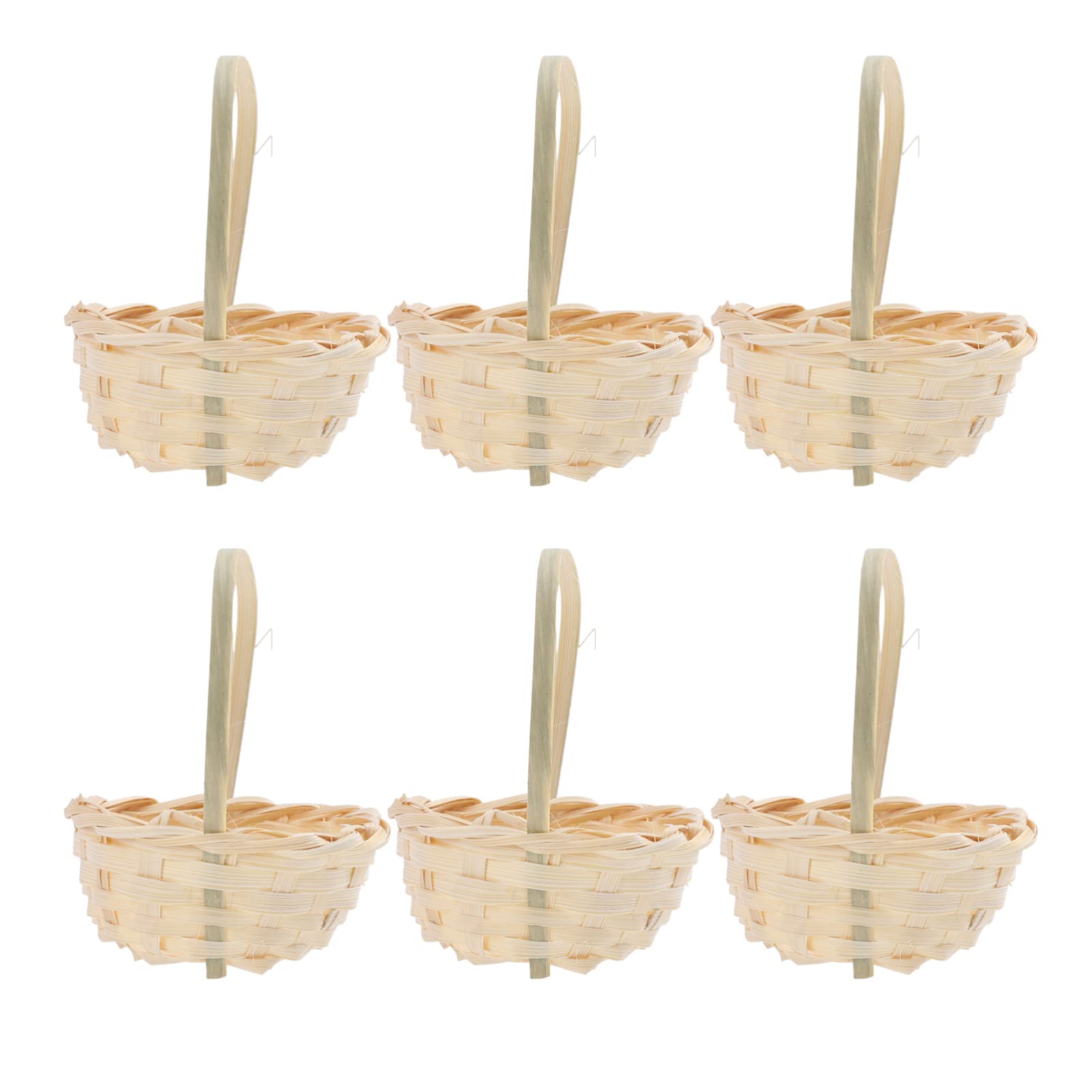 20Pcs Wooden Flower Basket Set - Handheld Planter & Mini Storage Pot with Handle, Woven Flower Arrangement Holder for Home Decor, Wedding Centerpieces, Garden Party, and Bread Display Accessories | Perfect for Rustic Weddings, Farmhouse Decor, and Kitchen Organization