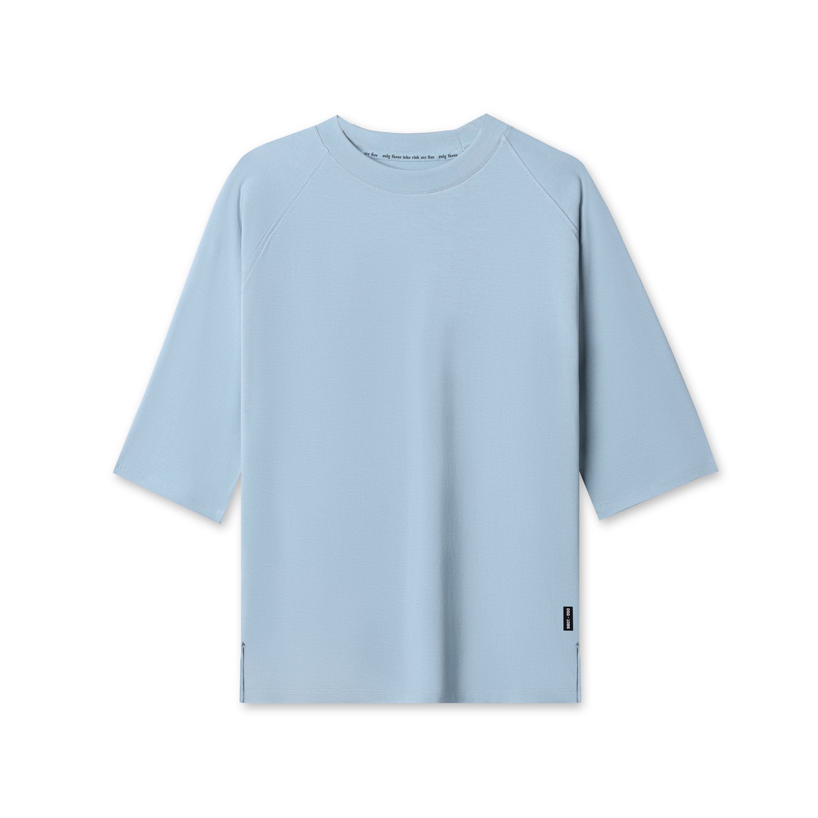 Supima® Cotton 3/4 Sleeve Oversized T-Shirt for Women - Light Sky Blue | Soft & Breathable Casual Top for Lounge, Travel & Everyday Wear