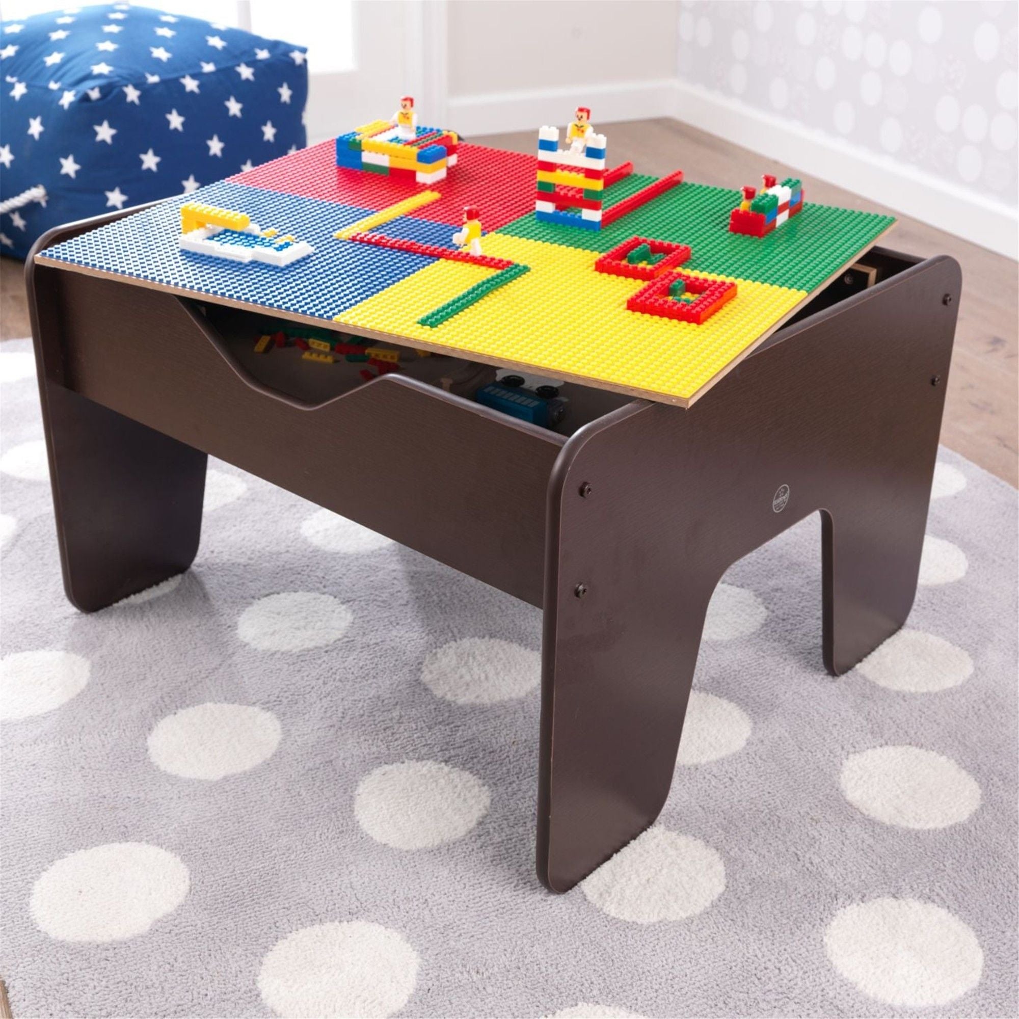 KidKraft 2-in-1 Wooden Activity Table with Chalkboard & Whiteboard - Kids Play Table for Arts, Crafts & Learning - Perfect for Playrooms, Preschools & Daycares