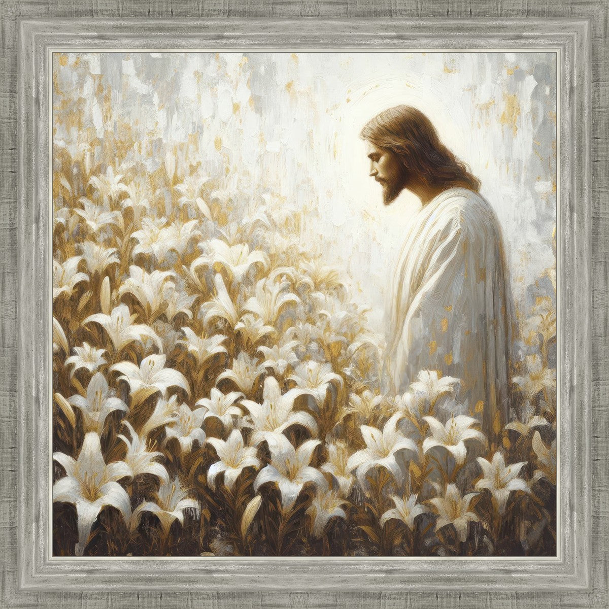 Consider The Lilies - Inspirational Christian Wall Art Decor for Home & Office | Perfect for Living Room, Bedroom, Church & Gift Giving