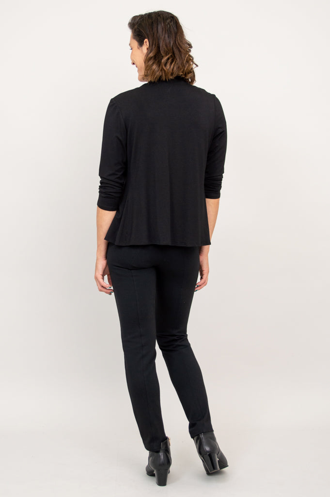 Premium Kathy Jacket for Women - Soft Bamboo Fabric, Black - Stylish Outerwear for Fall & Winter, Perfect for Work, Travel & Casual Wear