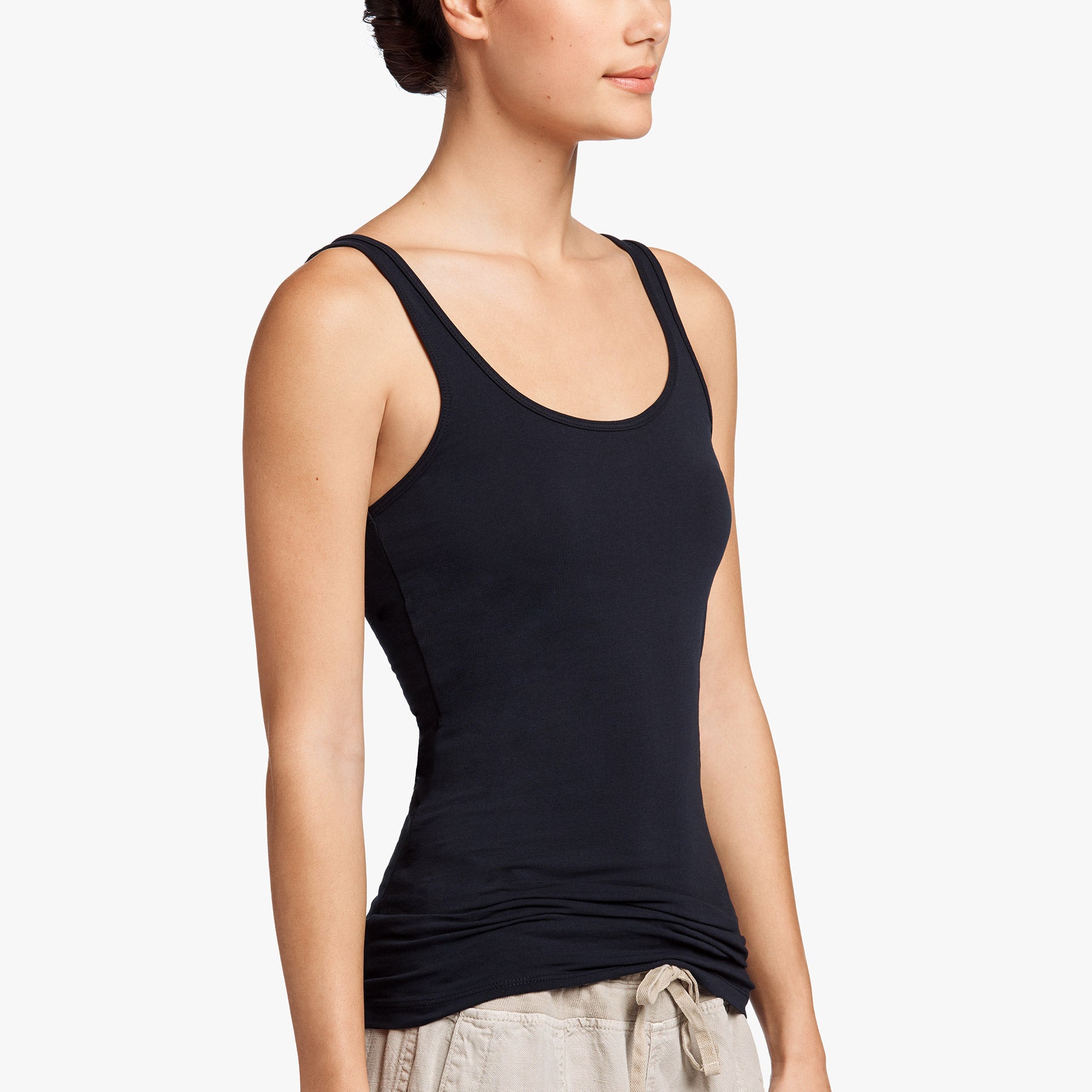 Long Jersey Tank Top - Deep Pigment Color Women's Casual Sleeveless Shirt | Perfect for Summer Outfits, Beach Wear & Layering