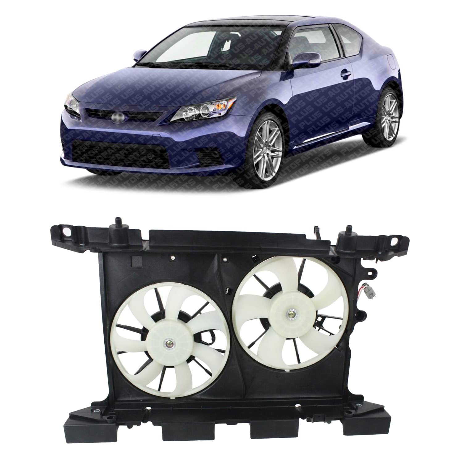 Dual Fan Radiator Assembly for 2011-2016 Scion Tc - Direct Replacement Part 1671136090-PFM - Perfect for Engine Cooling & Overheating Prevention