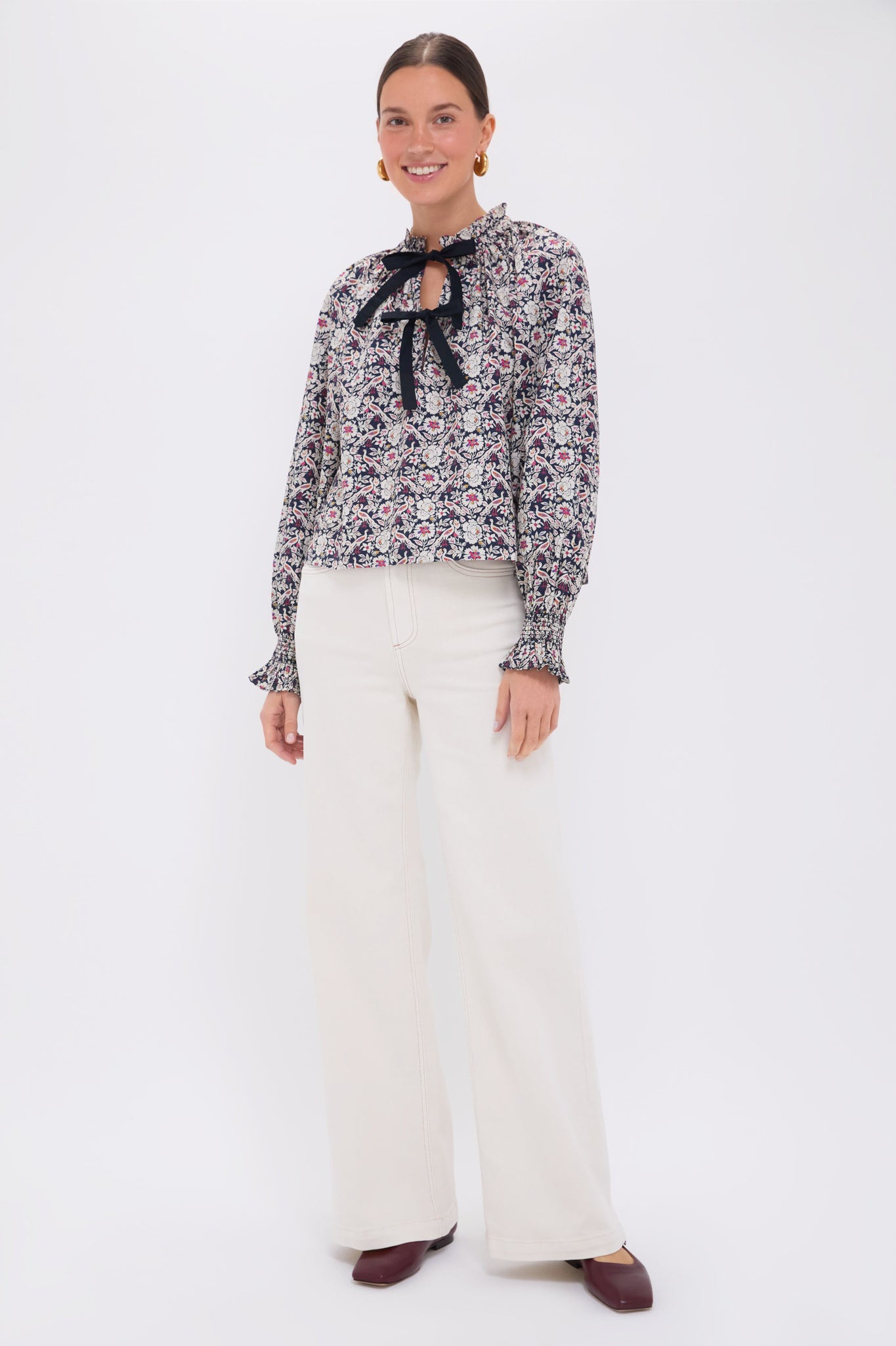 Bordeaux Plume Aiden Top - Elegant Women's Blouse for Casual & Office Wear | Perfect for Date Nights & Professional Outfits