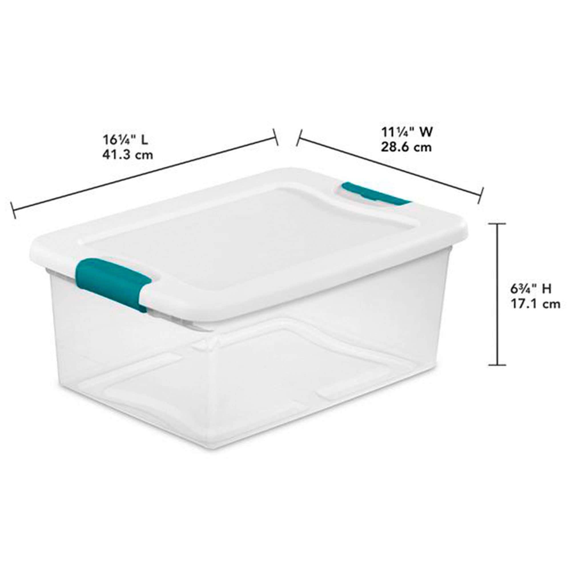Sterilite 15 Quart Stackable Plastic Storage Containers with Latching Lids (12-Pack) & 6 Qt Organizing Bins with Secure Lids (12-Pack) - Perfect for Home Organization, Garage Storage, and Office Supplies