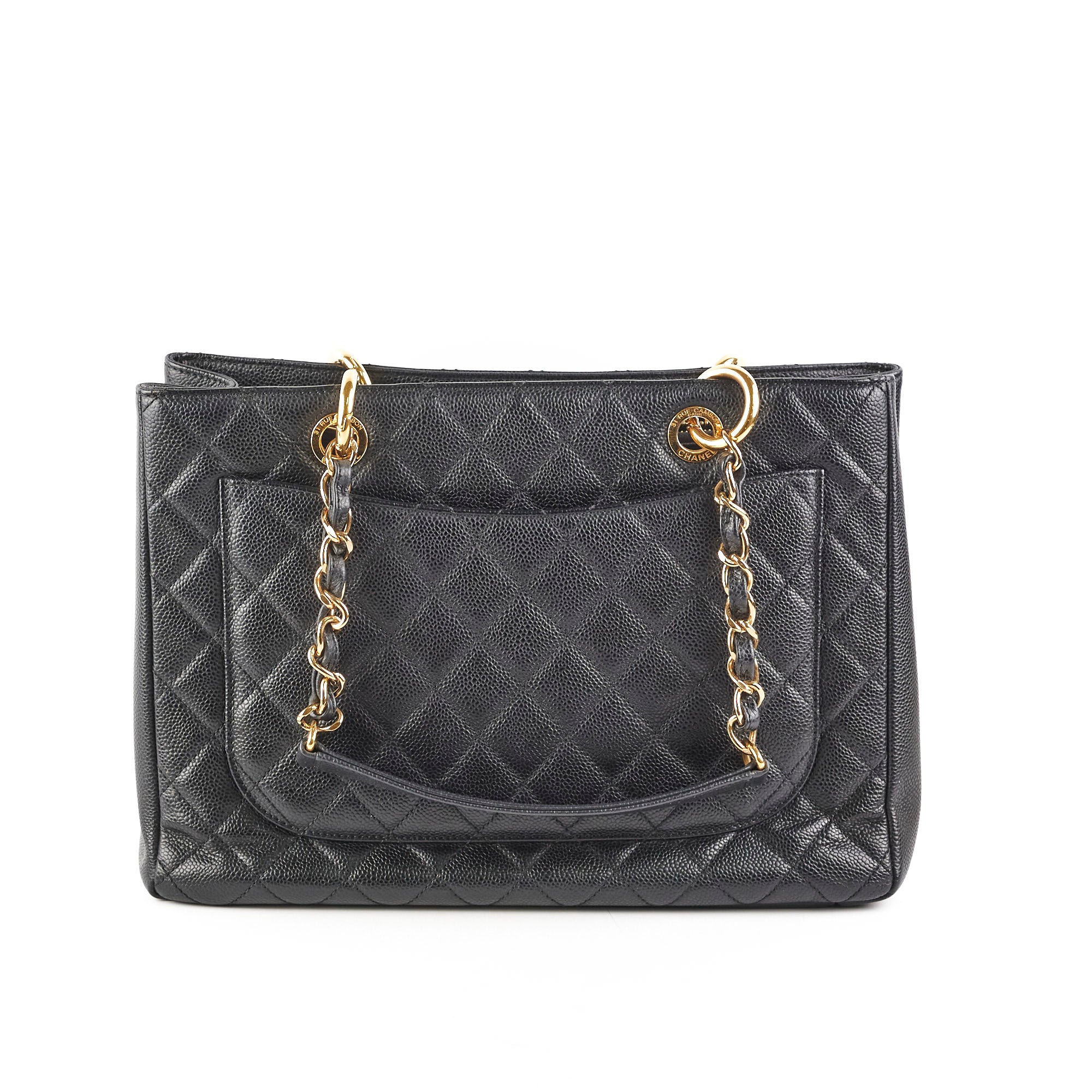 Chanel GST Grand Shopping Tote Bag in Black Caviar Leather - Luxury Designer Handbag for Women, Perfect for Work, Travel & Everyday Use