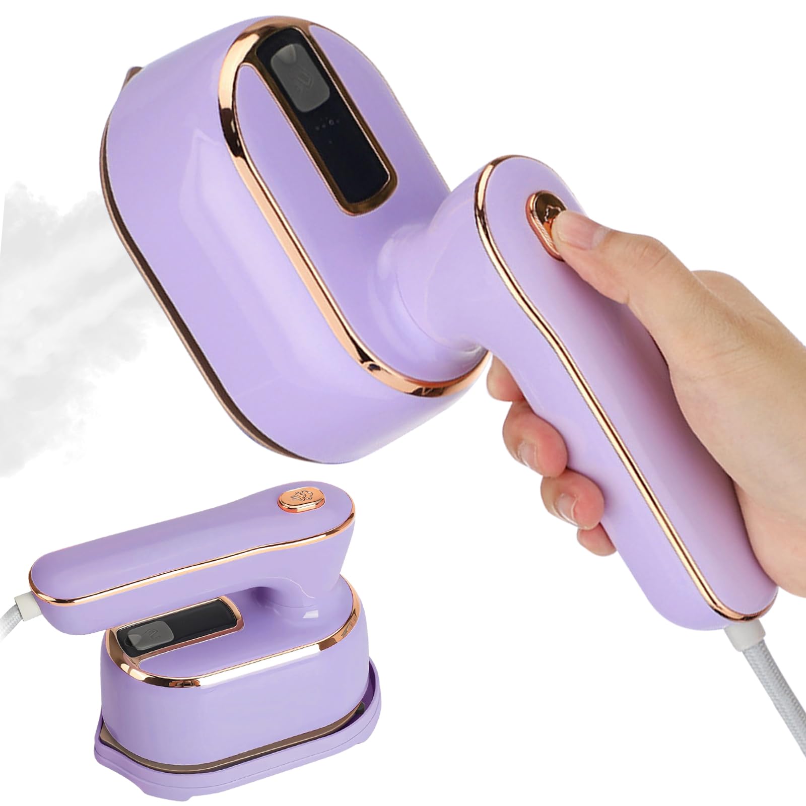Portable Travel Steamer for Clothes - 1000W Fast Heating Handheld Garment Steamer & Iron 2-in-1 with 360° Rotation, 10-Second Preheat & Constant 302°F | Perfect for Travel, College Dorm, Home Use & Wrinkle-Free Outfits Anywhere