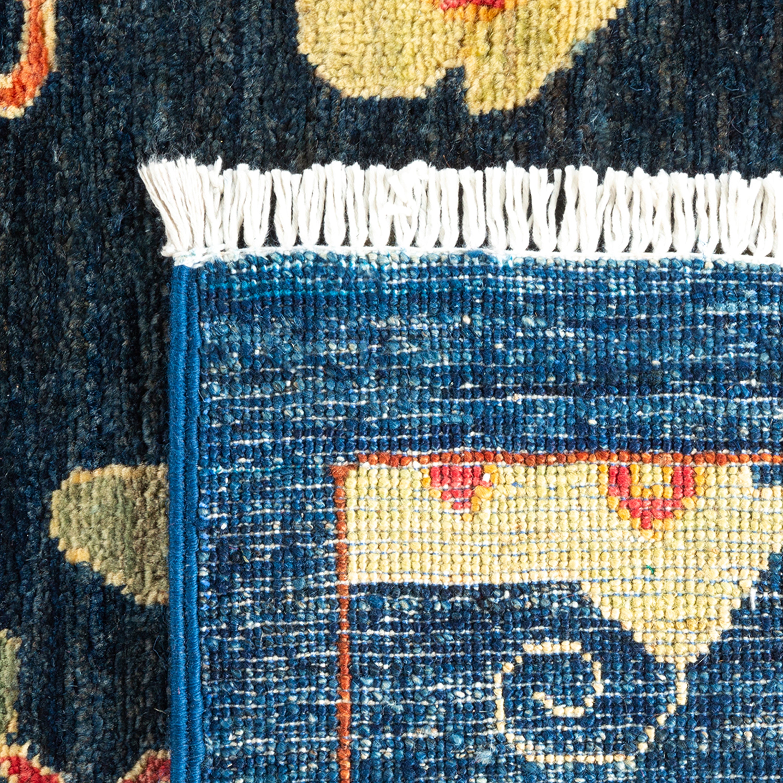Handmade Blue Traditional Serapi Wool Rug 8'10 x 11'8 - Authentic Persian Design for Living Room, Bedroom & Home Decor