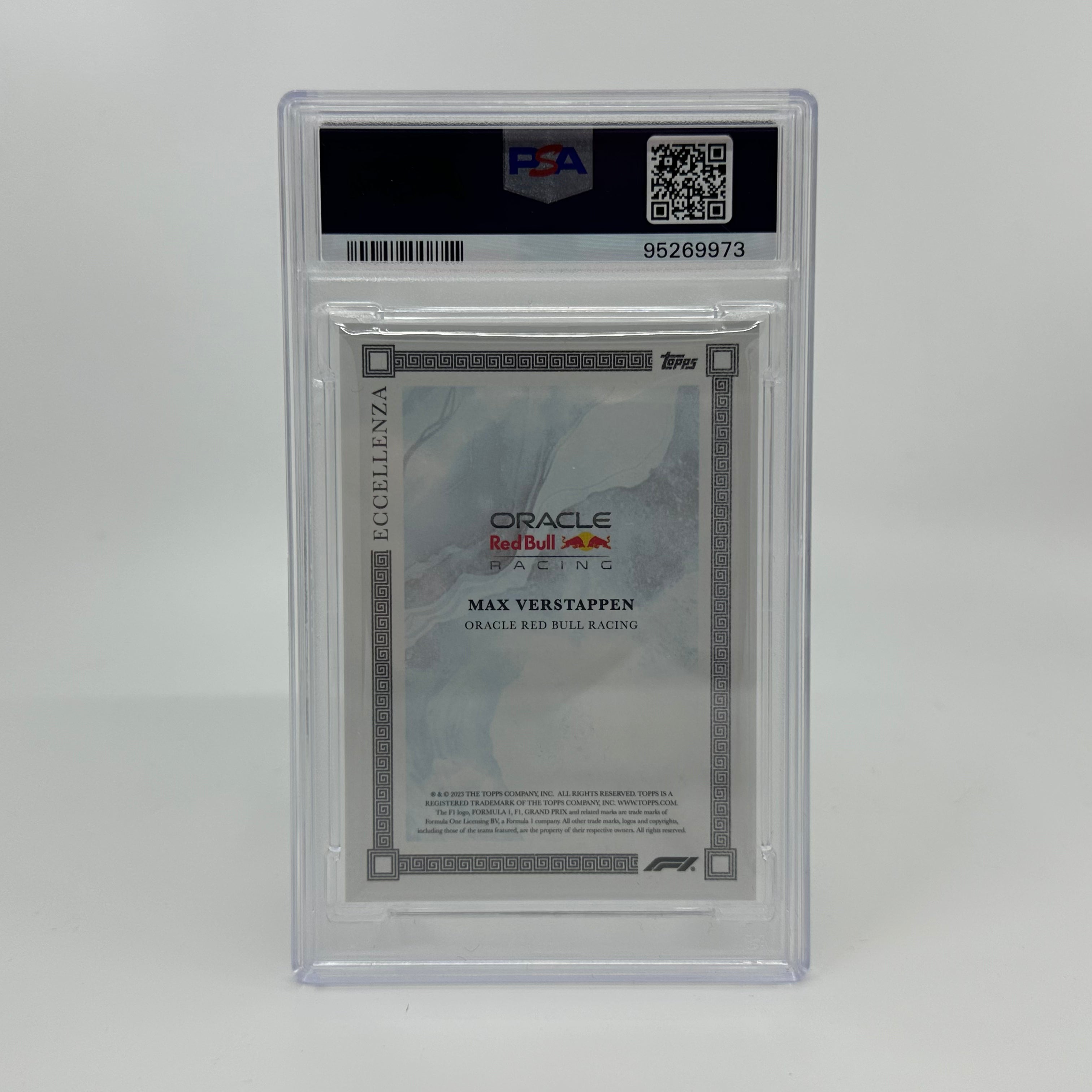 PSA 9 Graded Max Verstappen 2023 Eccellenza Blue #39/49 - Rare F1 Trading Card for Collectors & Racing Fans - Perfect for Display, Investment & Memorabilia Collections