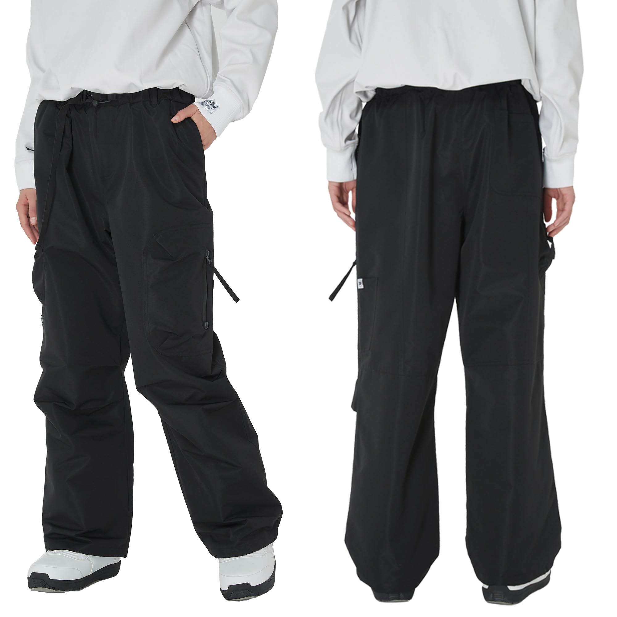 SNOWVERB Insulated Waterproof Snow Pants for Men & Women - Baggy Ski Cargo Pants for Snowboarding, Winter Sports & Outdoor Hiking | Cold Weather Gear for Skiing, Snowboarding & Mountain Adventures