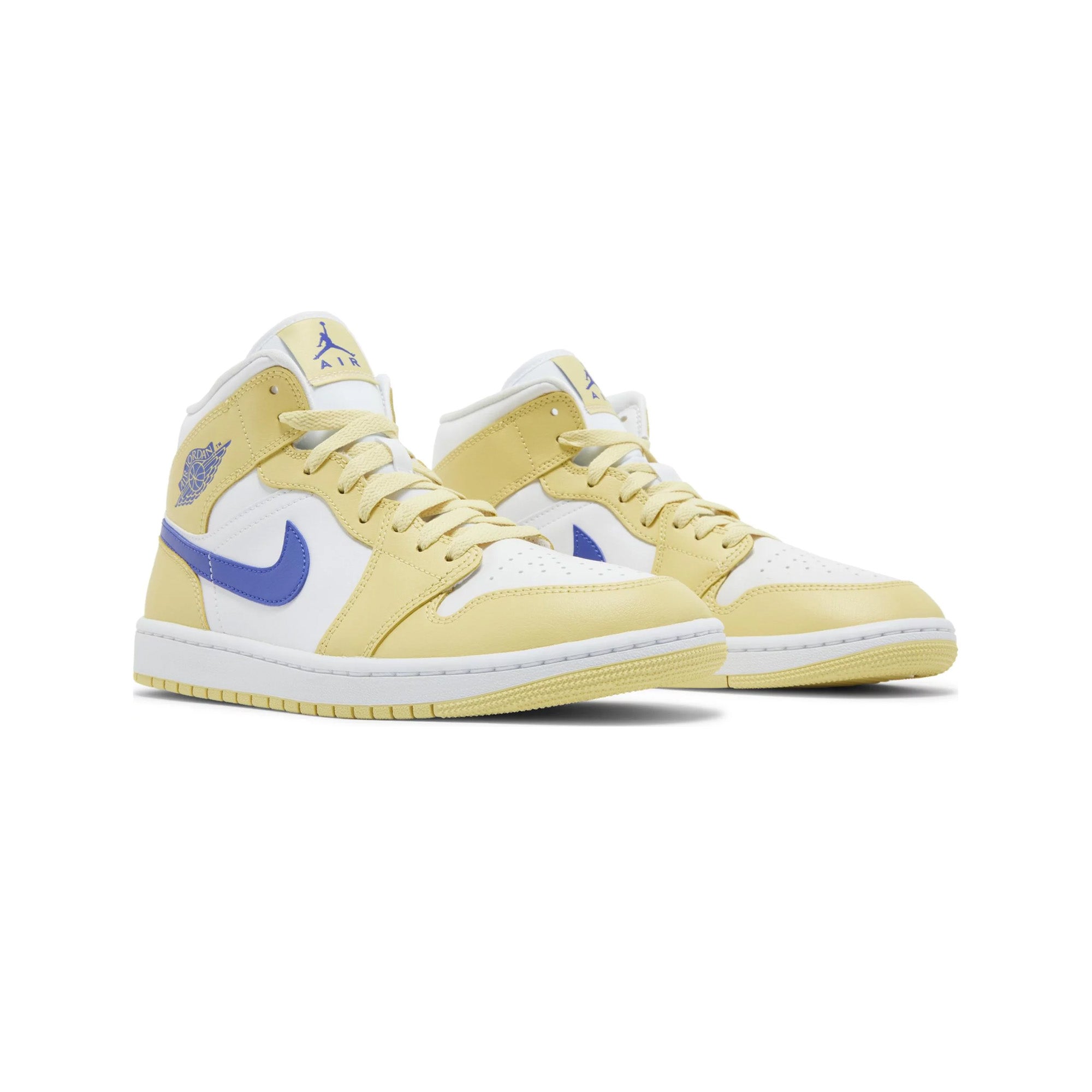 Air Jordan 1 Mid 'Lemon Wash Lapis' Women's Basketball Shoes 2023 - Retro Style Sneakers for Casual Wear, Street Fashion & Sports Performance