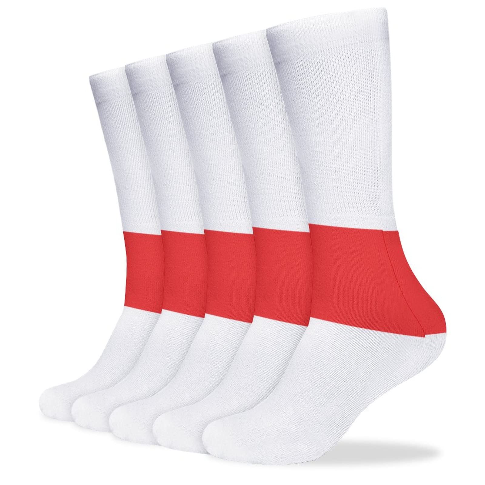 England Flag Casual Socks - Moisture Wicking & Breathable Athletic Socks for Men & Women (5 Pairs) - Perfect for Running, Gym Workouts & Everyday Wear