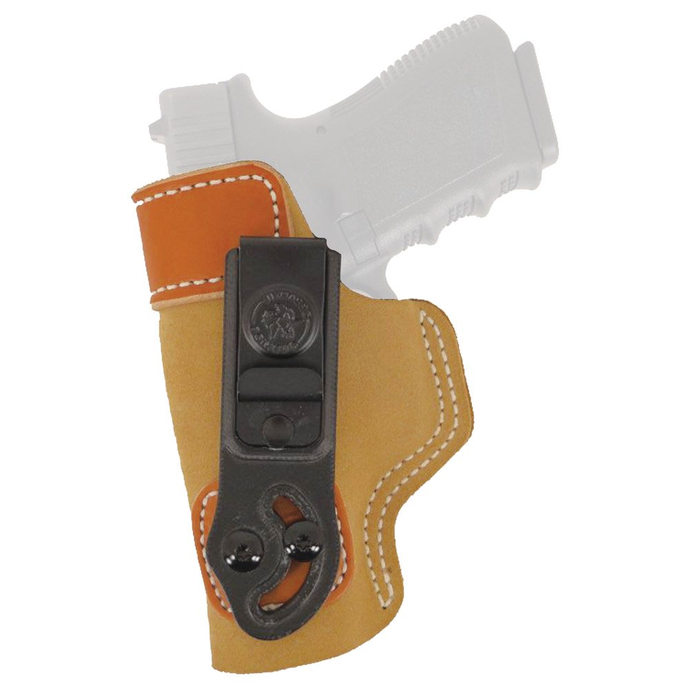 DeSantis Sof-Tuck 1911 Officer Right Hand Tan Leather IWB Holster - Concealed Carry for Compact 1911 Pistols - Perfect for Everyday Carry & Tactical Use