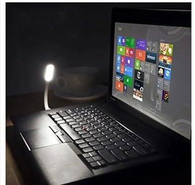 Flexible USB LED Reading Light for Keyboard & Laptop - Adjustable Gooseneck Desk Lamp for Computer, Books, Night Study - White Light for Home Office & Dorm Room