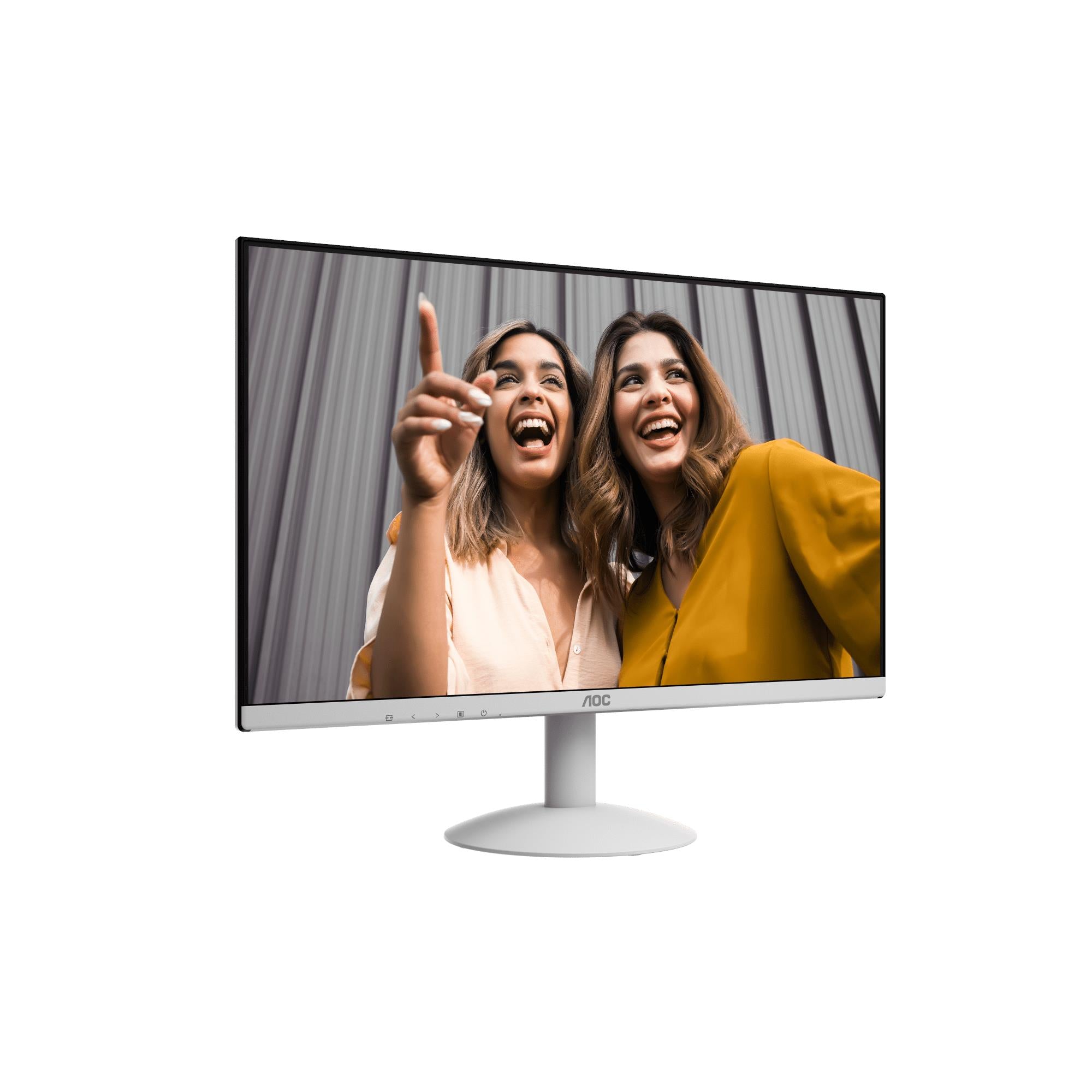 AOC 24B30H2/BW 23.8 Inch Full HD 120Hz IPS Ultra Slim Computer Monitor - White | for Gaming, Office Work & Home Entertainment