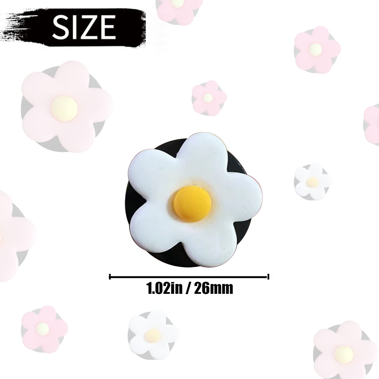 9 Pcs Daisy Air Vent Clips - Floral Car Air Freshener Vent Clips, Car Diffuser & Decor Accessories for Women (White) | Perfect for Freshening Your Car, Office, or Home