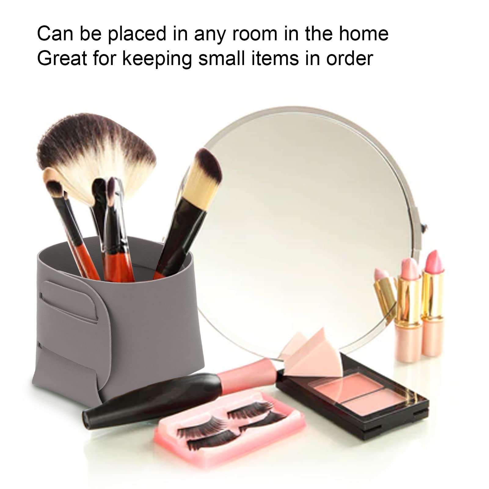 Professional Nail Art Tool Organizer - PU Leather Manicure Case for Nail Polish Storage (Grey) | Perfect for Salon, Home & Travel Nail Care Organization