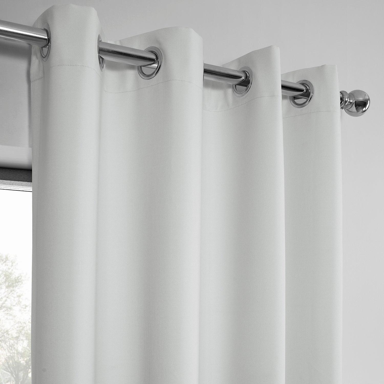 Off White Grommet Blackout Curtains - Thermal Insulated Linen Hotel Drapes for Bedroom & Living Room - Noise Reducing Window Treatments for Home & Office