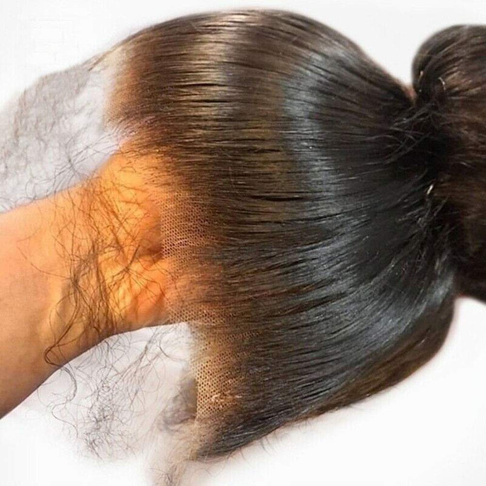 360 Lace Frontal Wig Human Hair Straight Brazilian Virgin Hair Wigs with Baby Hair for Black Women - 10A Grade Silky Straight 360 Full Lace Wig 180% Density 12 Inch - Perfect for Daily Wear, Special Occasions & Protective Styling