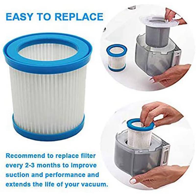 4 Pcs Vacuum Filters Replacement for Black & Decker VPF20 - Compatible with Handheld & Stick Vacuums - Perfect for Pet Hair, Dust & Allergen Removal in Home Cleaning