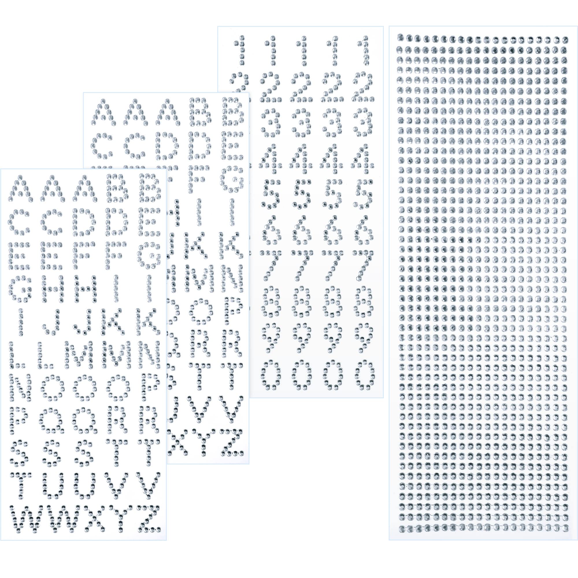 Blulu Graduation Cap Decoration Kit - Glitter Alphabet Letter Stickers & Gemstone Border Stickers for DIY Graduation Caps, Scrapbooking & Craft Projects (Silver) | Perfect for High School, College Commencement & Party Decorations