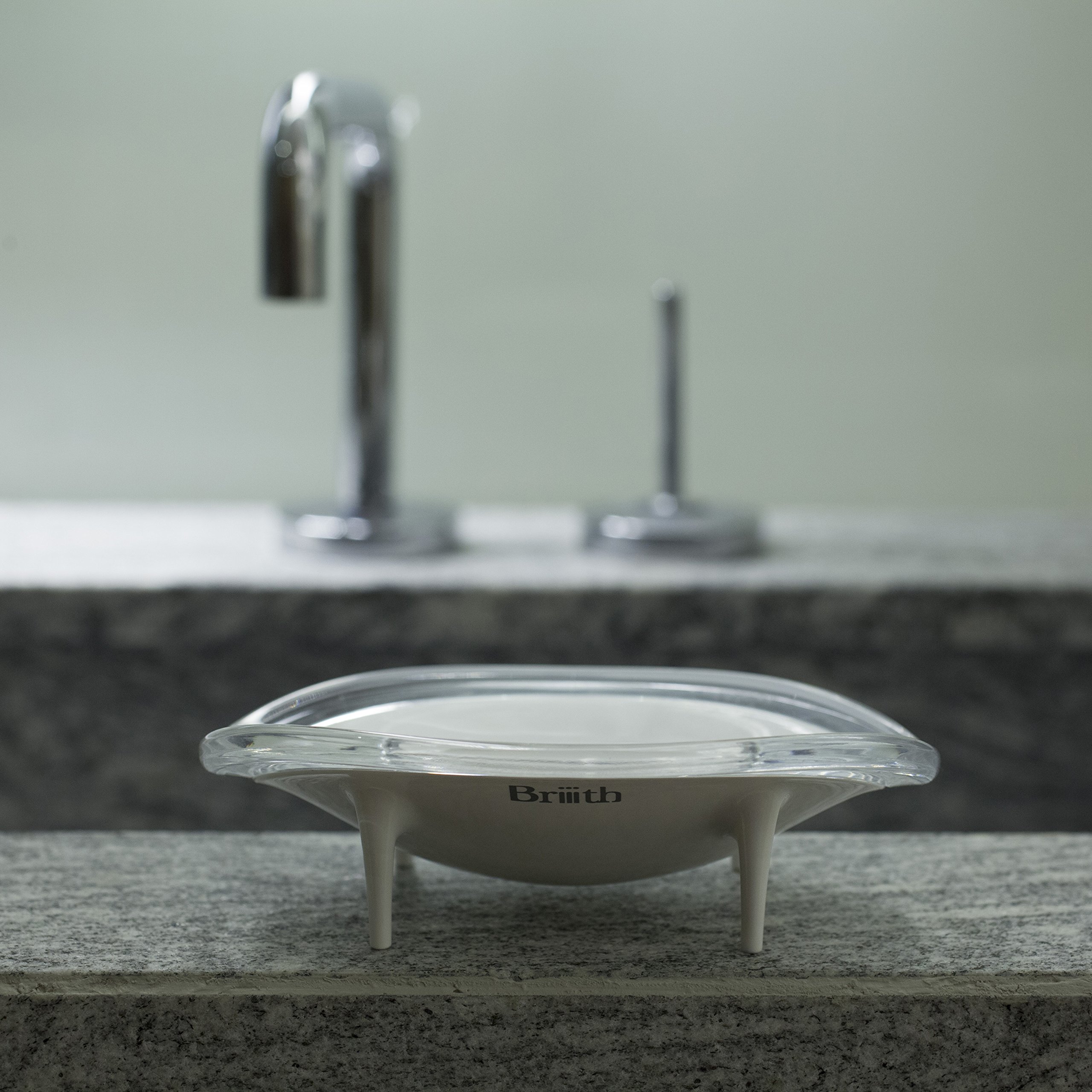 Clear Ocean Soap Dish - Bathroom & Kitchen Organizer