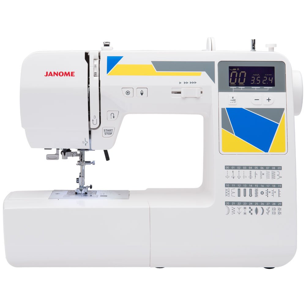 Janome MOD-30 Computerized Sewing Machine with 30 Built-In Stitches & 3 One-Step Buttonholes - Drop Feed System, Accessories Included - Perfect for Quilting, Dressmaking & Home DIY Projects
