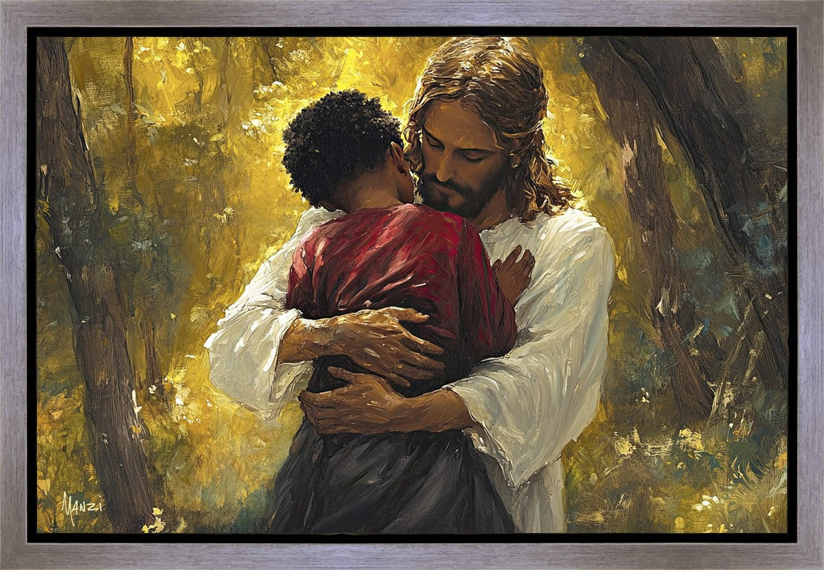 Father to All Children Gallery Wrap Canvas - High-Quality Family Portrait Art for Home Decor, Gifts & Nursery Wall Art - Perfect for Living Room, Bedroom & Nursery Decor