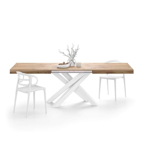 Rustic Oak With White Legs