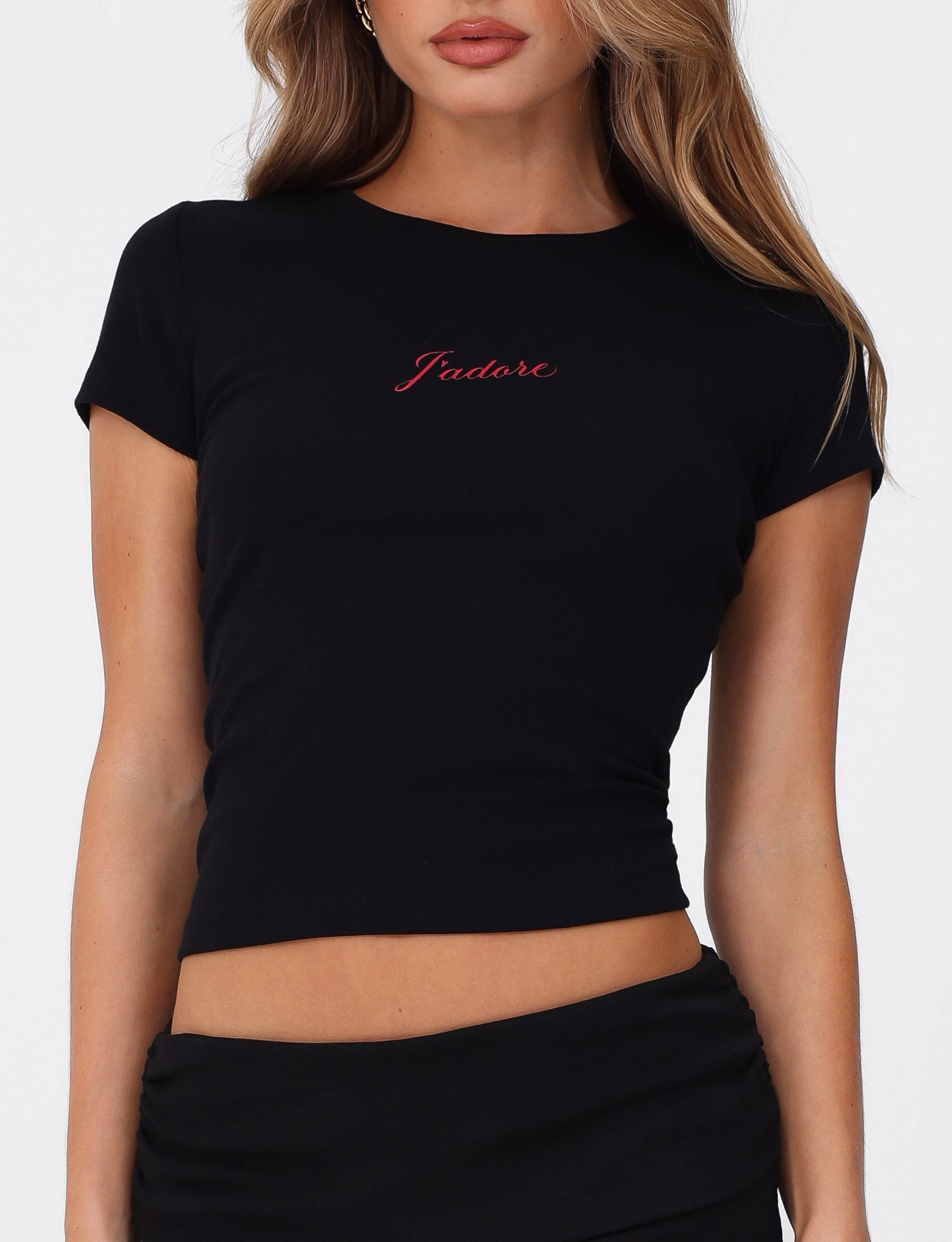 SAPHIRA Black T-Shirt for Women - Soft Cotton Casual Tee - Perfect for Everyday Wear, Gym, and Outings