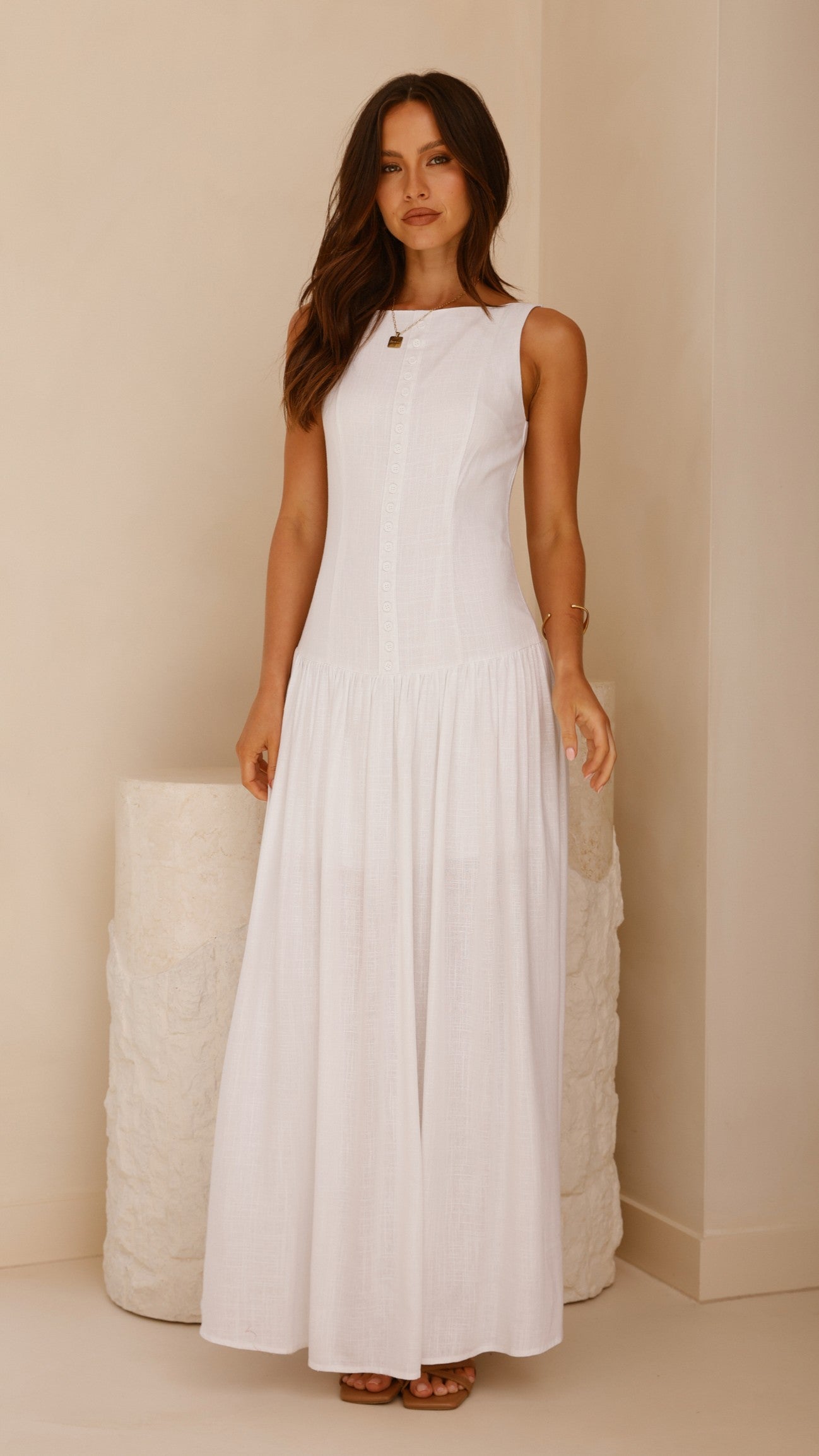 Kora Maxi Dress in White | Elegant Long Summer Dress for Women | Perfect for Beach, Vacation & Casual Outings