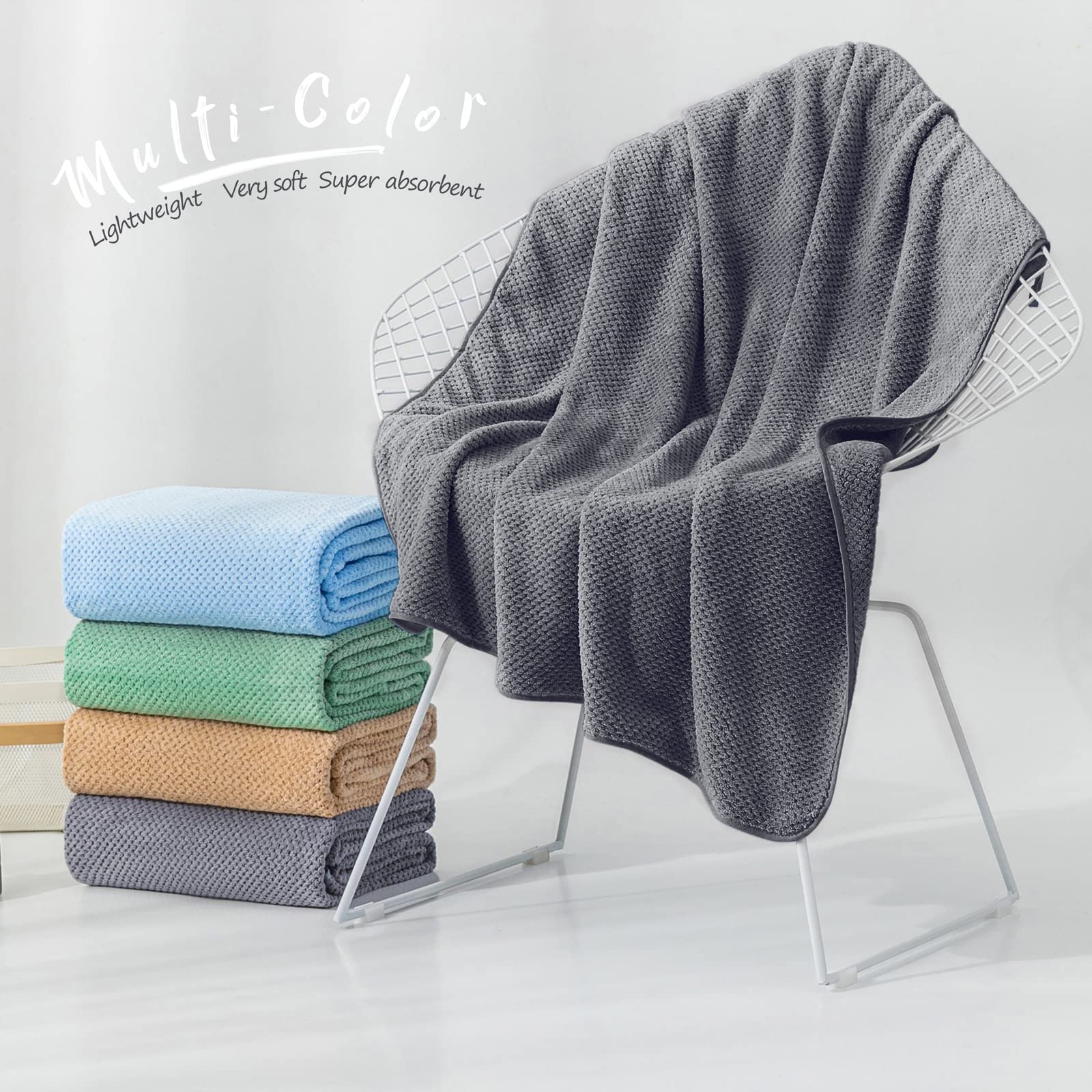 Premium Microfiber Bath Towel Set - 2 Pack 35
