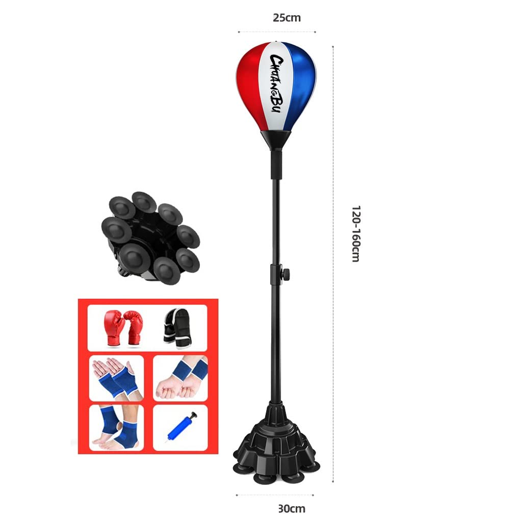 Freestanding Punching Bag with Stand - 120-160cm Reflex Boxing Speed Ball for Training, Stress Relief & Fitness | Home Gym, Boxing Practice, Cardio Workout