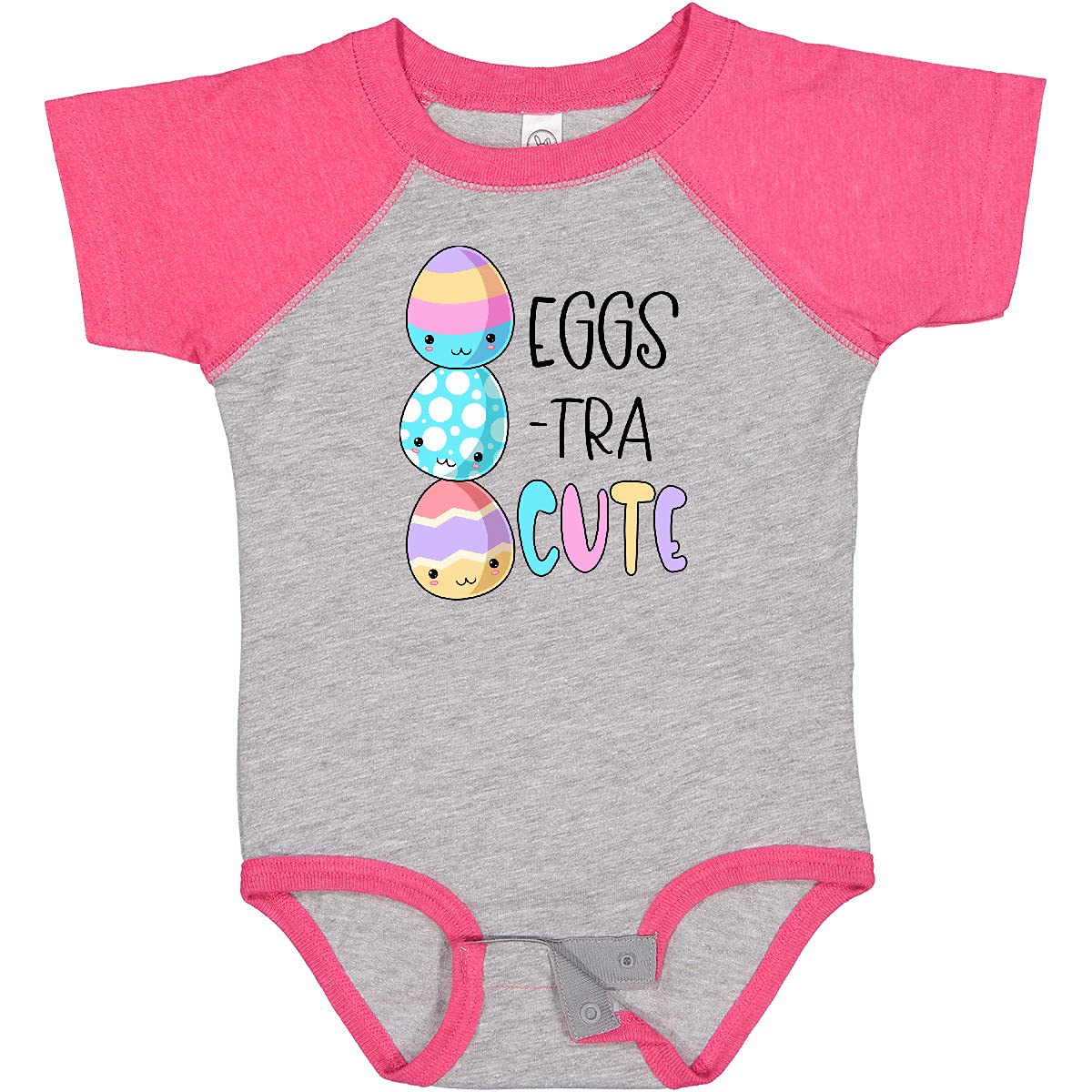 Inktastic Eggs-tra Cute Fun Easter Eggs Baby Bodysuit - Adorable Easter Outfit for Infants & Toddlers - Perfect for Easter Photos, Egg Hunts & Family Celebrations
