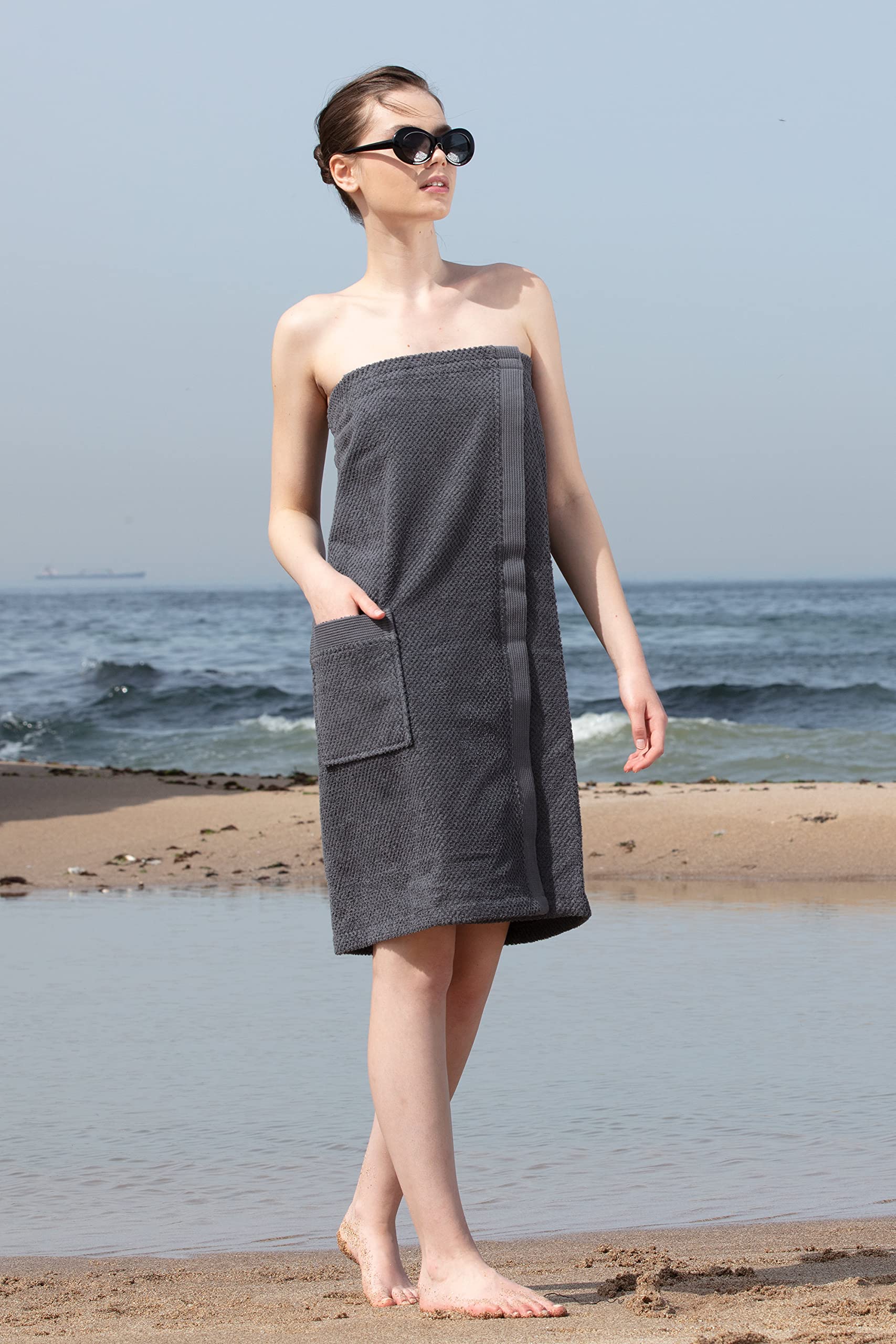 Luxury Spa Towel Wrap for Women - 100% Turkish Cotton Bathrobe with Adjustable Belt - OEKO-TEX® Certified Soft Body Towel - Perfect for Spa, Beach & Home Relaxation