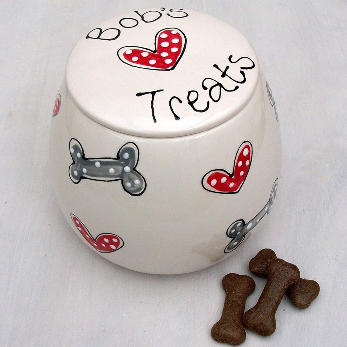 Personalized Dog Treat Jar - Customizable Pet Snack Storage for Dog Biscuits & Training Rewards - Perfect for Home, Travel & Gifting