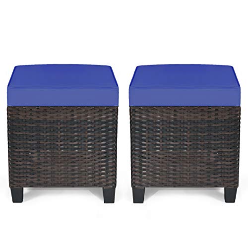 Navy Blue-mix Brown Rattan