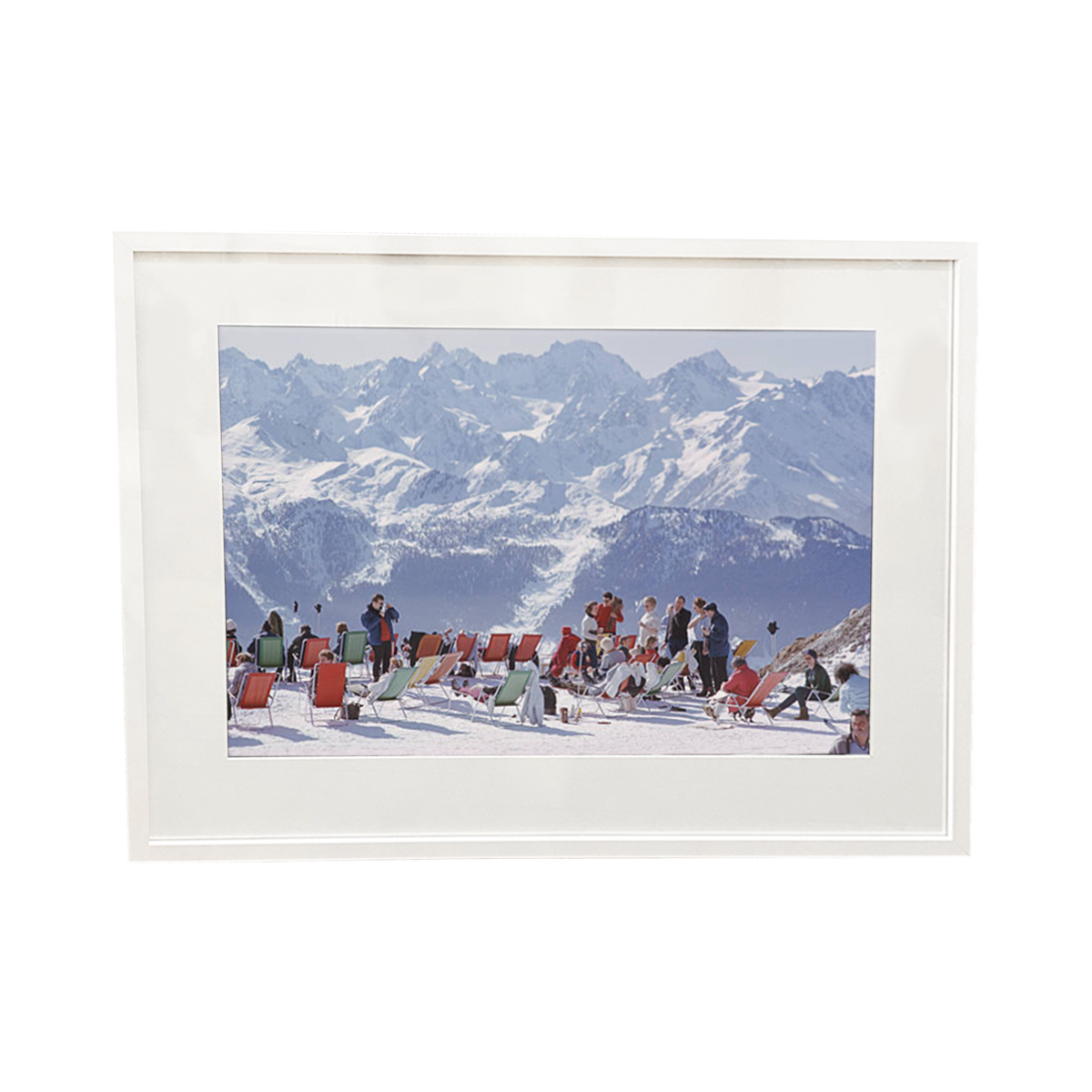 Slim Aarons Lounging in Verbier Vintage Art Print - Mid Century Modern Wall Decor for Living Room, Office & Gallery
