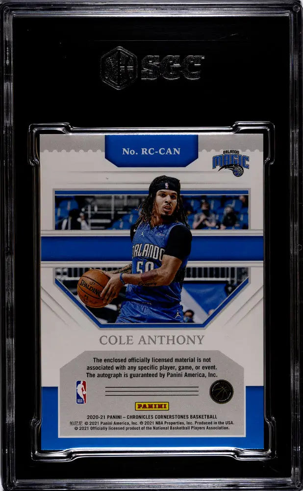 2020 Panini Chronicles Cole Anthony Rookie Cornerstones Quad Relic Auto SGC 8.5 /99 - Basketball Trading Card for Collectors & Sports Fans